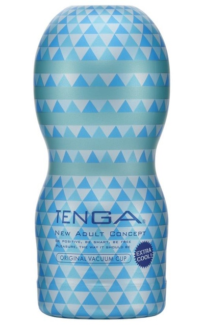 Мастурбатор с охлаждающей смазкой TENGA Original Vacuum Cup Extra Cool (нежно-голубой) 