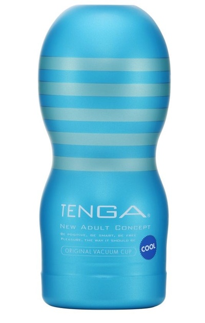 Мастурбатор с охлаждающей смазкой TENGA Original Vacuum Cup Cool (нежно-голубой) 