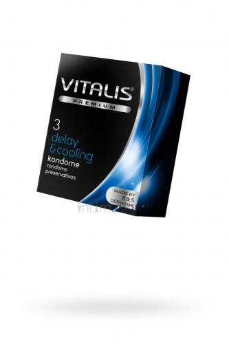 Презервативы Vitalis Premium Delay&Cooling с охлаждающим эффектом, 3 шт (Бесцветный) 
