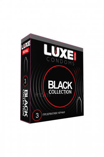 Презервативы Luxe Royal Black Collection черные, 3шт 