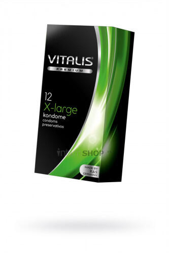 Презервативы Vitalis Premium X-Large увеличенного размера, 12 шт (Бесцветный) 