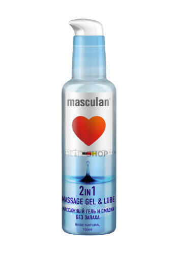 Массажный гель-смазка Masculan без запаха 2 в 1, 130 мл Masculan Play (Бесцветный) 