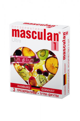 Презервативы Masculan Ultra Tutti Frutti №1, 3 шт Masculan Play (Ярко-жёлтый) 