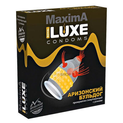 Презерватив Luxe Maxima Аризонский бульдог с усиками, 1 шт (Бесцветный) 