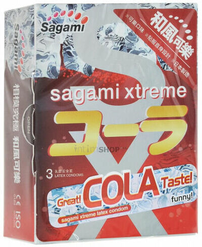 Латексные презервативы Sagami Xtreme Cola, 3шт (Бесцветный) 