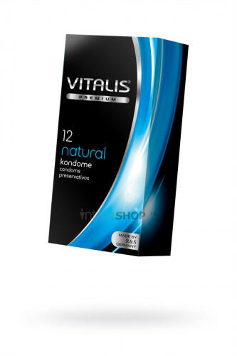Презервативы Vitalis Premium Natural Классические, 12 шт (Бесцветный) 