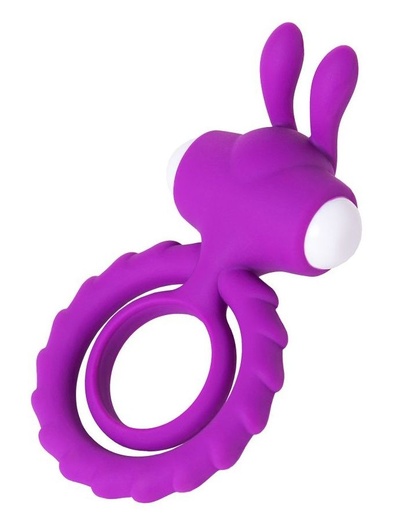 JOS Good Bunny фиолетовое эрекционное виброкольцо на пенис, 2.5 см (Фиолетовый) 