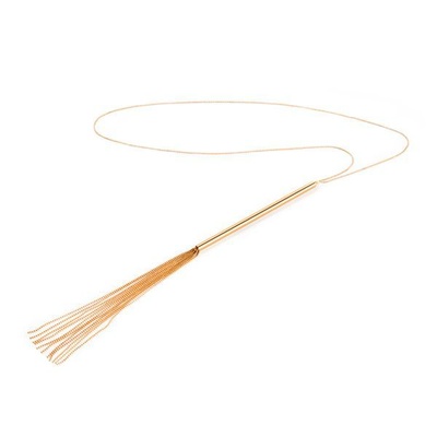 Bijoux Indiscrets Magnifique Necklace Whip Gold - украшение для тела цепочка плеть на шею (золотистый) Bijoux Indiscrets (Испания) (Золотой) 