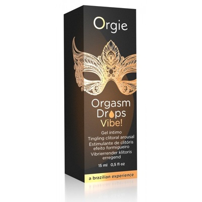 Orgie - Orgasm Drops Vibe - cтимулирующая сыворотка с эффектом вибрации, 15 мл (Прозрачный) 