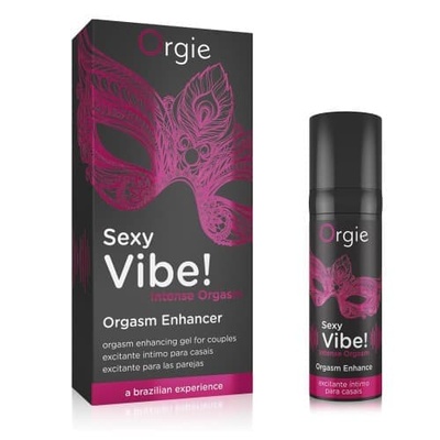 Orgie Sexy Vibe! Intense Orgasm - возбуждающий гель, жидкий вибратор, 15 мл (Черный) 