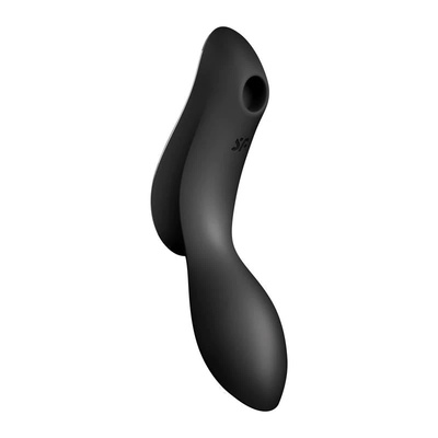 Satisfyer Curvy Trinity 2 - Вакуумный клиторальный стимулятор и массажер для точки G, 16.8 см (чёрный) (Черный) 