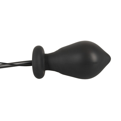 Orion Inflatable + Vibrating Butt Plug надувная анальная пробка с вибрацией, 12.2х4 см (чорний) 
