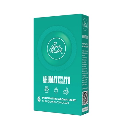Love Match Aromatizzato (Flavoured) - Упаковка ароматических презервативов, 6 шт (Мульти) 