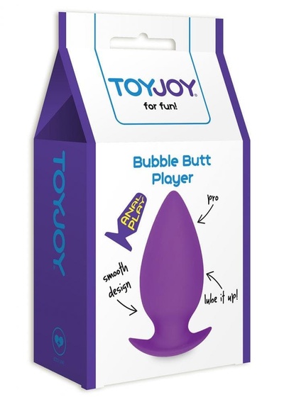 Анальная пробка Bubble Butt Player Pro, 11х5 см (черный) Toy Joy 