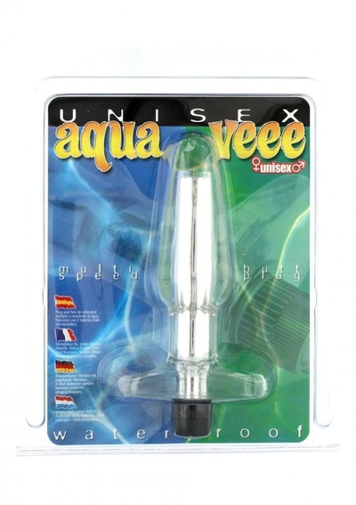 Анальная пробка Aqua Vee Butt Plug, 13,5х4 см Seven Creations (Прозрачный) 