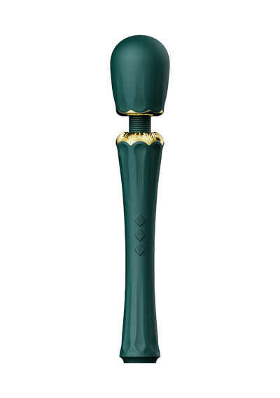 Zalo Kyro Wand мощный перезаряжаемый вибромассажер с 2 насадками, 29.1х5.35 см (зелёный) ZALO (США) (Зеленый) 