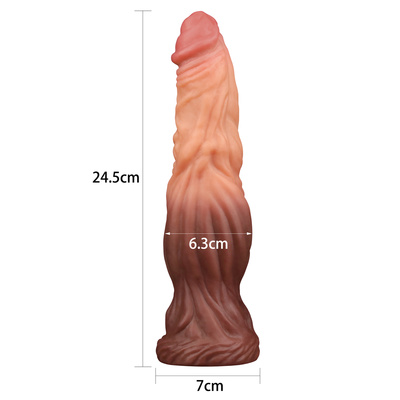 Dual-Layered Silicone Nature Cock 9.5" - Фаллоимитатор, 24.5 см (телесный) LoveToy 