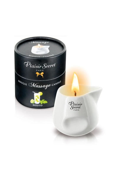 Plaisir Secret Mojito - массажная свеча с ароматом мохито, 80 мл (Белый) 