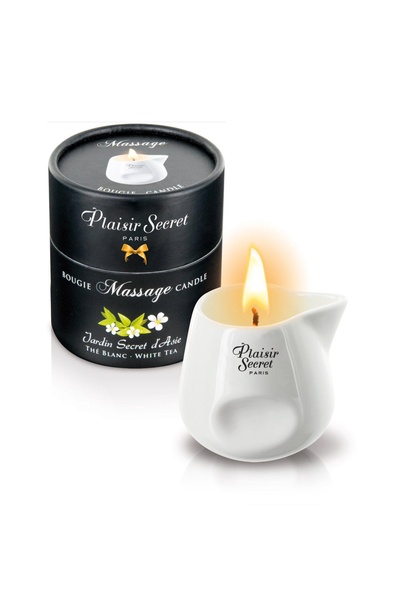 Plaisir Secret White Tea - массажная свеча с ароматом белого чая, 80 мл (Белый) 