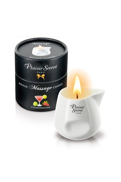 Plaisir Secret Cosmopolitan - массажная свеча с ароматом коктейля Космополитан, 80 мл (Белый) 