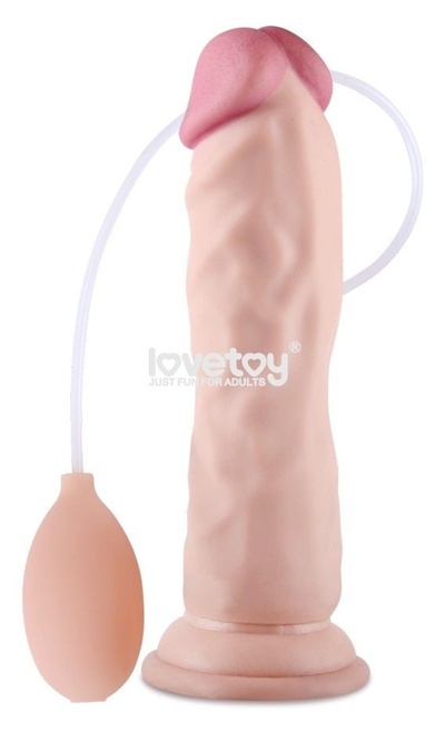 Телесный фаллоимитатор 8.5 Soft Ejaculation Cock - 21,6 см. LoveToy 