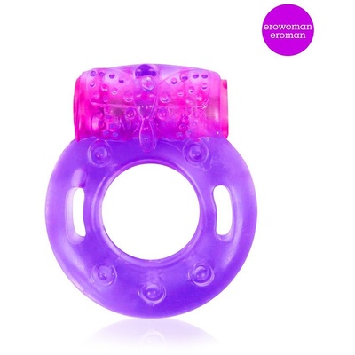 Erowoman-Eroman - Эрекционное кольцо с вибрацией, 2 см (фиолетовый) 
