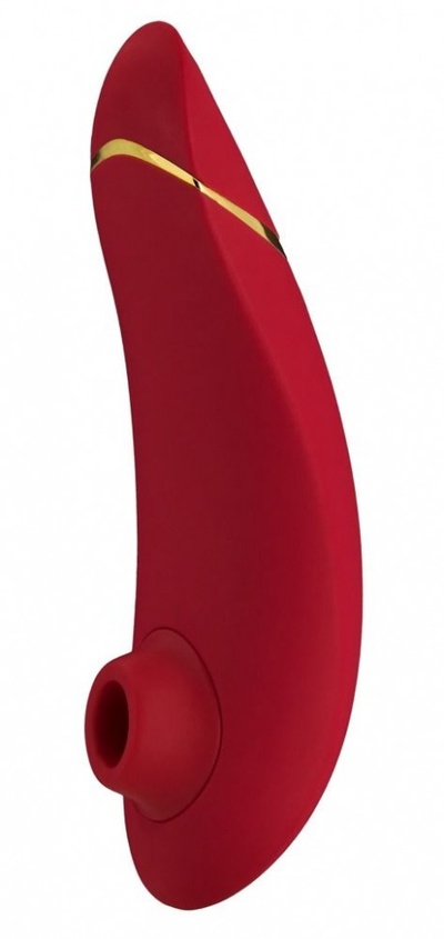 Красный бесконтактный клиторальный стимулятор Womanizer Premium 