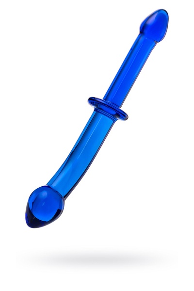 Sexus Glass - Двусторонний фаллоимитатор, 25 см (синий) 