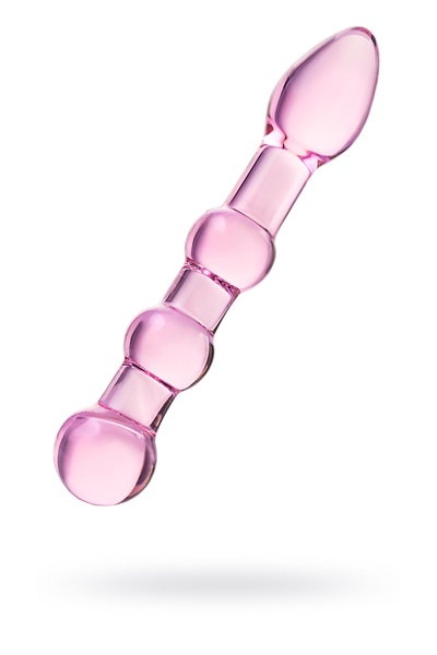 Sexus Glass - Двусторонний фаллоимитатор, 18 см (розовый) 