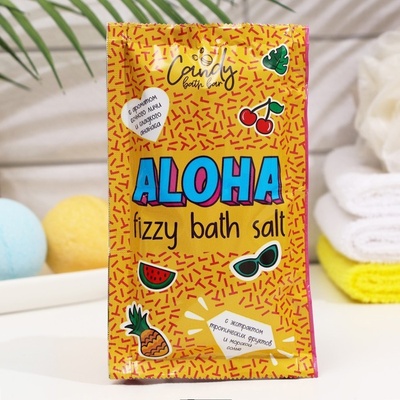 Laboratory Katrin Candy bath bar Aloha - Шипучая соль для ванн, 100 г (личи и ананас) (Мульти) 