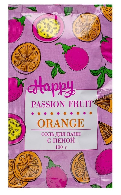 Laboratory Katrin Happy Passion fruit & Orange - Соль для ванн с пеной, 100г (апельсин и маракуйя) (Мульти) 
