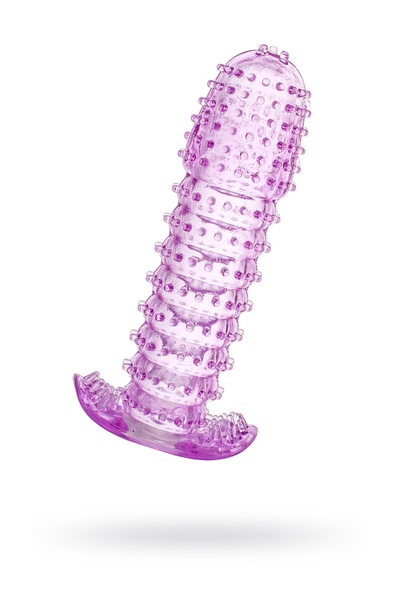 TOYFA - Насадка на пенис рельефная, 12 см (фиолетовый) Toyfa Basic 