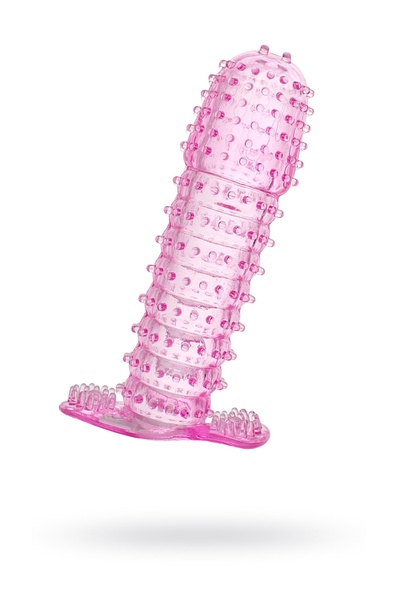 TOYFA - Насадка на пенис рельефная, 12 см (розовый) Toyfa Basic 
