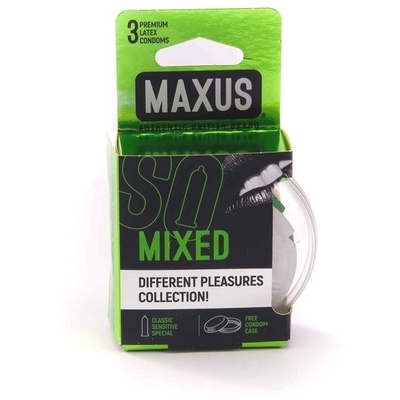 Maxus Mixed №3 - Набор из трех видов презервативов (3 шт) (Прозрачный) 