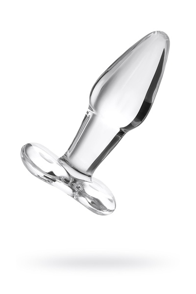 Sexus Glass - Стеклянная анальная втулка, 10.5х3.5 см (прозрачная) (Прозрачный) 