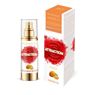 Mai Cosmetics Attraction Massage Oil - Разогревающее массажное масло с феромонами, 30 мл (манго) 