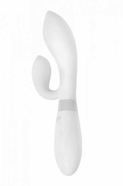 Indeep Juna перезаряжаемый вибратор кролик 10 режимов вибрации, 21.5х3.5 см (белый) 