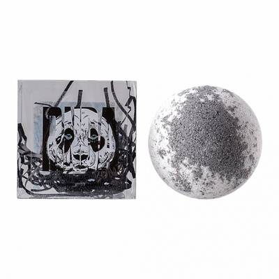 Laboratory Katrin Animal Panda bomb - Бурлящий шар для ванн с белым углём, 130 г (Серый) 