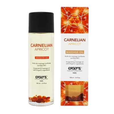 Exsens Carnelian Apricot - Органическое массажное масло с камнями, 100 мл (абрикосовая косточка) 