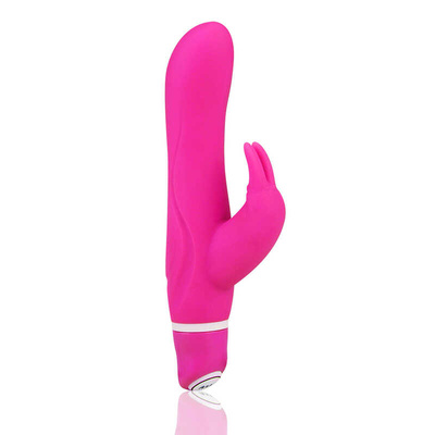 Hustler Toys - Вибратор-кролик с двумя моторчиками, 12х3 см (розовый) 