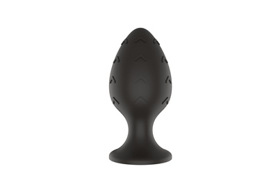 Свободный Ассортимент текстурированная силиконовая анальная пробка, S 5.8х2.8 см (чёрный) (Черный) 