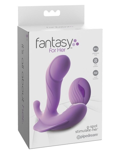 Fantasy For Her G-Spot Stimulate - Вибромассажер для зоны G, 11,4 см (фиолетовый) PipeDream 