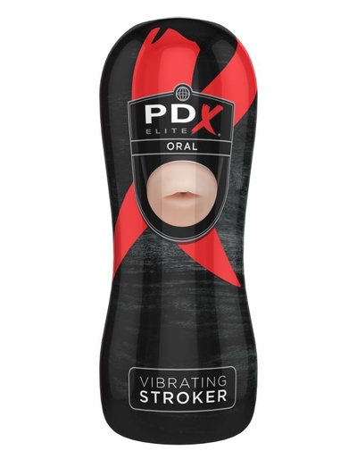 PDX ELITE Vibrating Oral Stroker - Мастурбатор, 16,5 см (телесный) PipeDream 