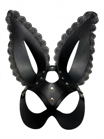БДСМ арсенал маска Зайца с кружевом, (чёрный) BDSM Arsenal (Черный) 