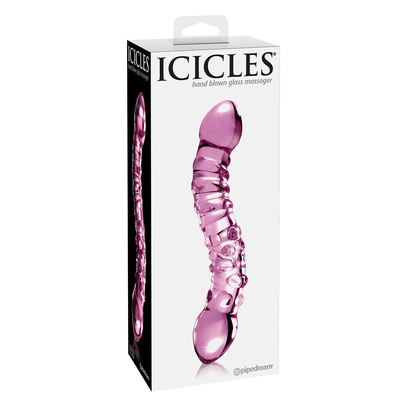 Icicles No. 55 - Pink - Стеклянный стимулятор, 19.5 см (розовый) PipeDream, США 