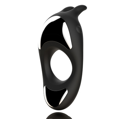 FeelzToys Zeus Dual Vibe Cock Ring - Эрекционное кольцо с двумя моторами, 10.7х7.3 см (чёрный) (Черный) 