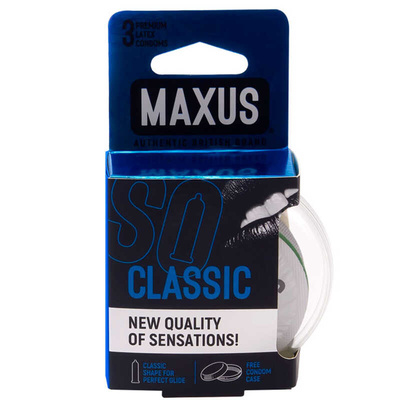 Maxus Classic №3 - Классические презервативы (3шт) (Прозрачный) 