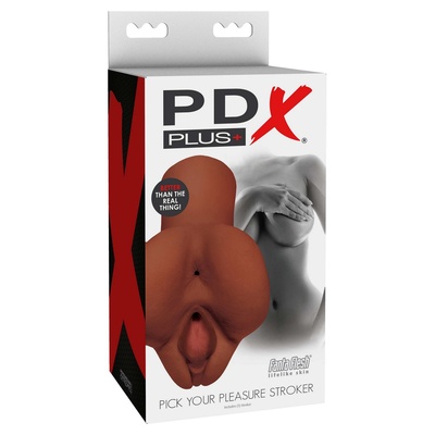 PDX Plus Pick Your Pleasure Stroker - Мастурбатор реалистичный, 16,5 см (коричневый) PipeDream 