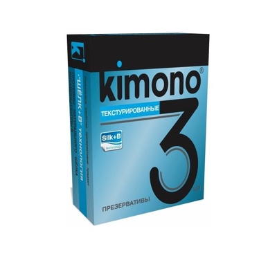 Kimono - Текстурированные презервативы, 3 шт (Прозрачный) 