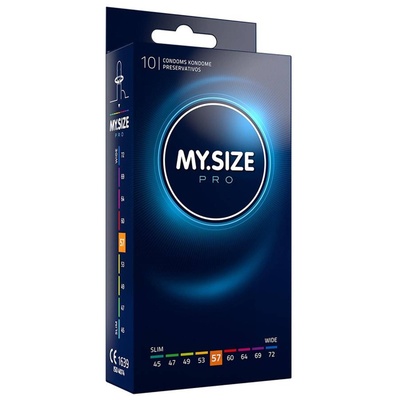 My.Size PRO 57 - Латексные презервативы, размер 57 (10 шт) (Прозрачный) 
